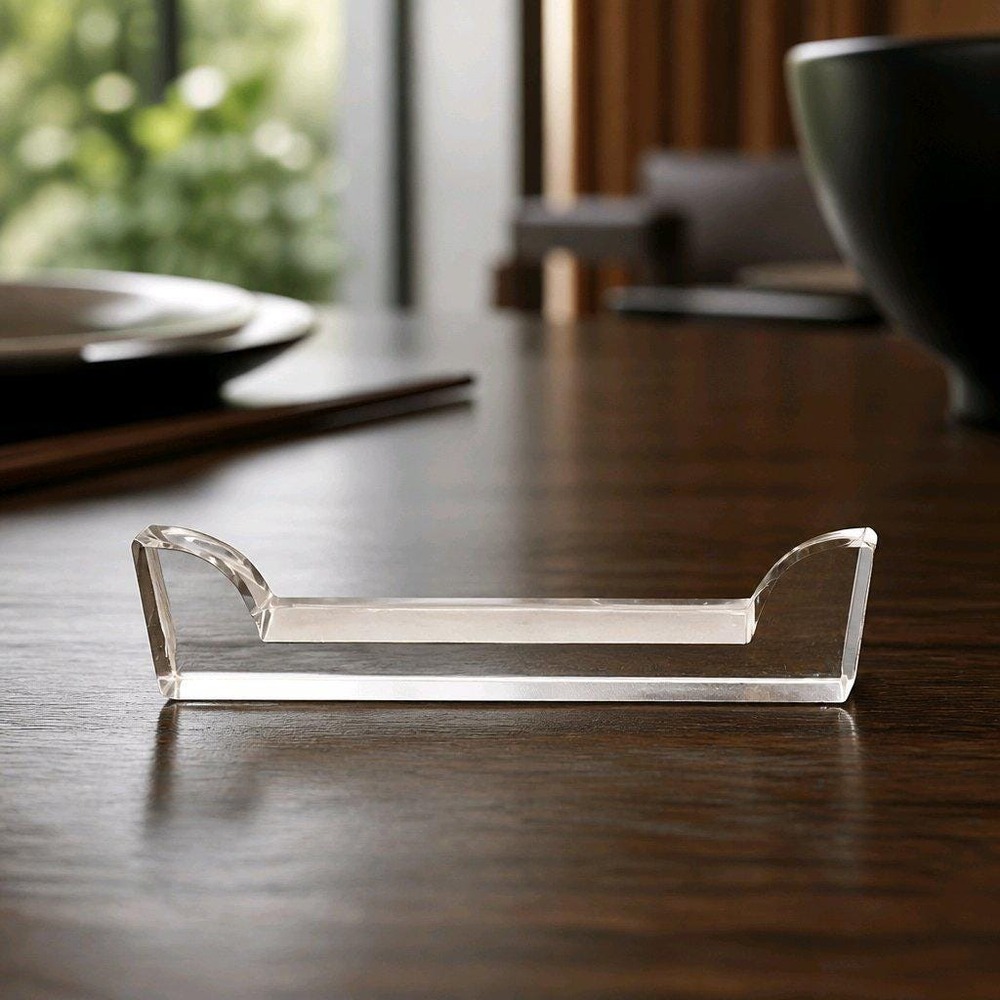 Clear Glass Knife Rests Vintage Tableware Accessories Set of 7